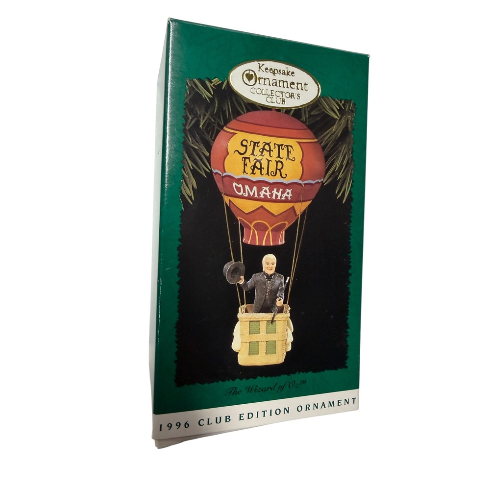 1996 Hallmark Keepsake Wizard of Oz State Fair Omaha Hot Air Balloon Ornament